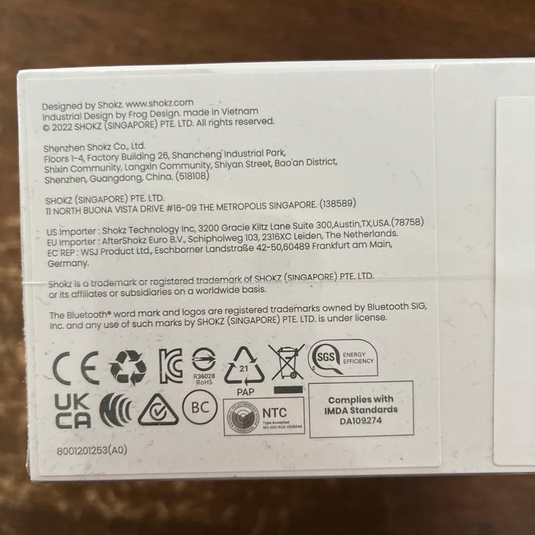 未開封　SHOKZ OPENRUN 骨伝導ヘッドフォン ブラック