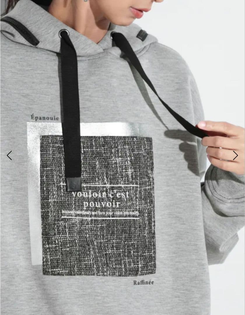 ヤマダヤ　スコットクラブ　ジップデザイン箔ロゴパーカー　グレー