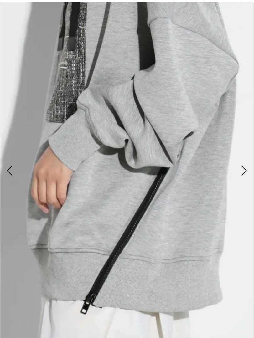 ヤマダヤ　スコットクラブ　ジップデザイン箔ロゴパーカー　グレー