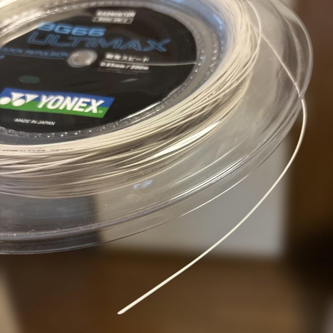 YONEX BG66 ULTIMAX 200m バトミントン　ガット2回分使用済