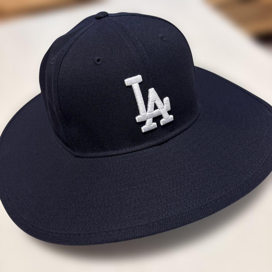 ロングブリムハット ロサンゼルス ドジャースカスタム　ネイビー