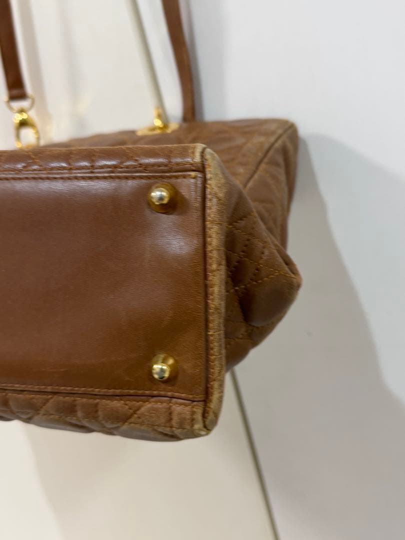 ⭐️Lea⭐️ Christian Dior ブラウン レザー カナージュ