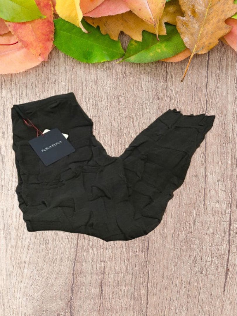 【新品未使用タグ付】佐藤繊維・FUGA FUGA ダークグレー・レギンス