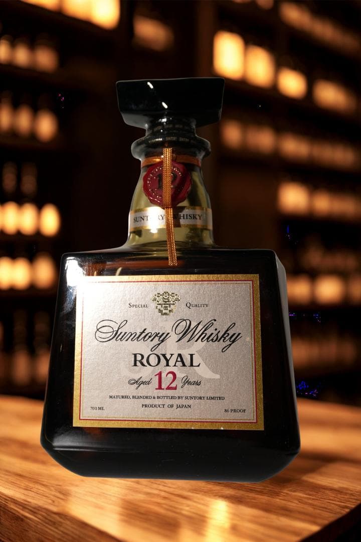 サントリーウイスキー ローヤル12年 箱付き　レトロボトル