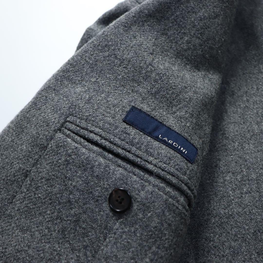 良品　LARDINI ラルディーニ　段返り　ウール　テーラードジャケット グレー