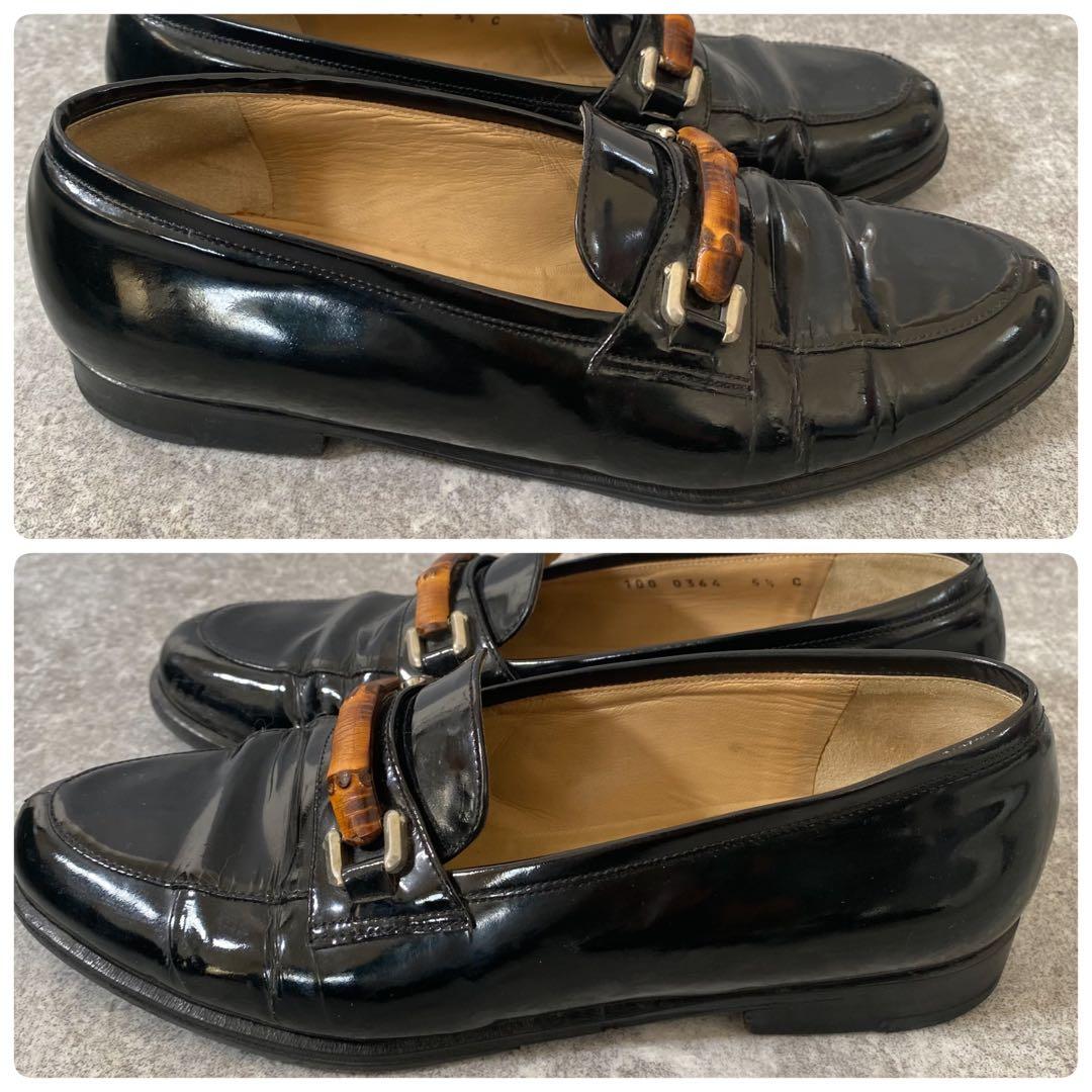 GUCCI グッチ ローファー モカシン ホースビット バンブー レザー