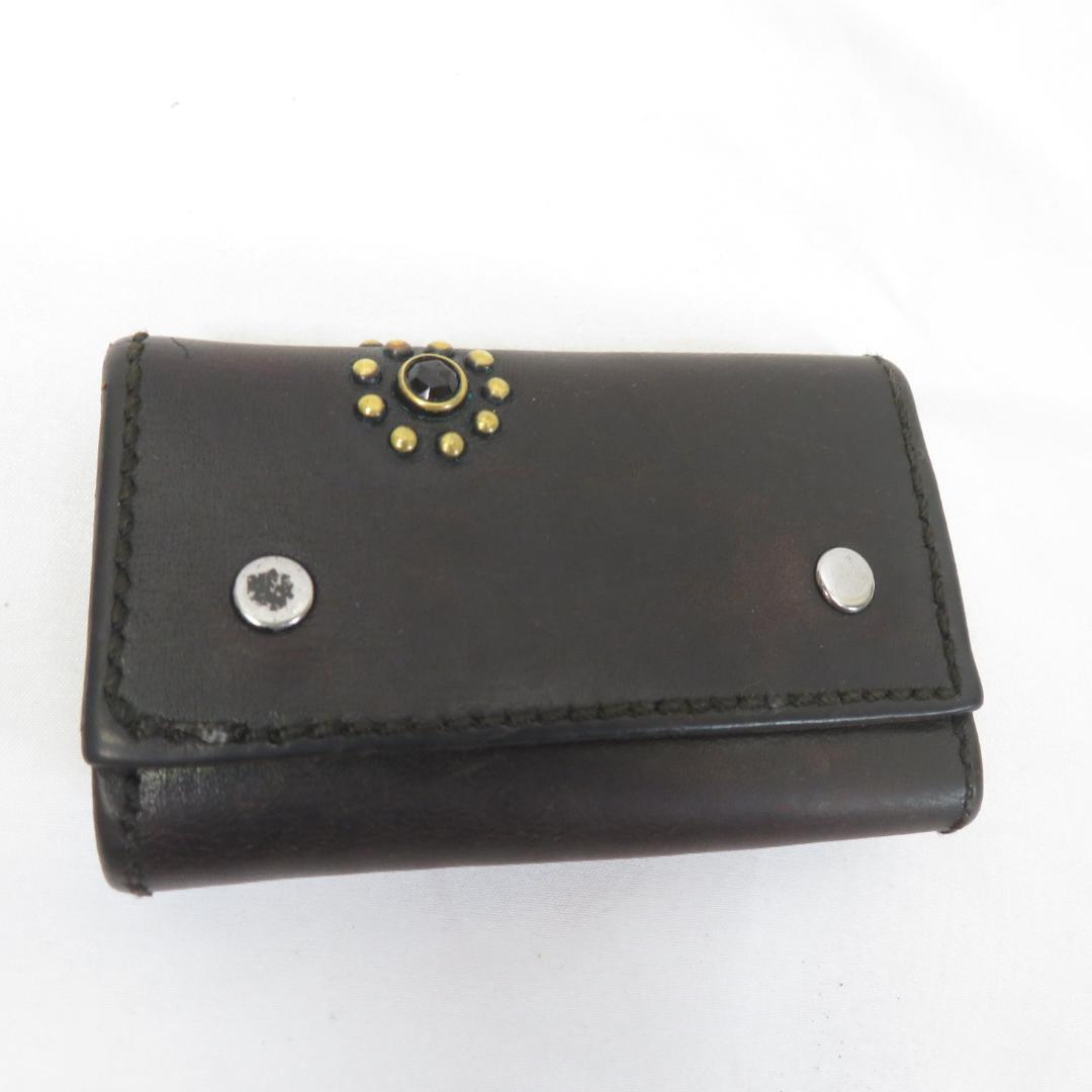 HTC レザー スタッズ キーケース