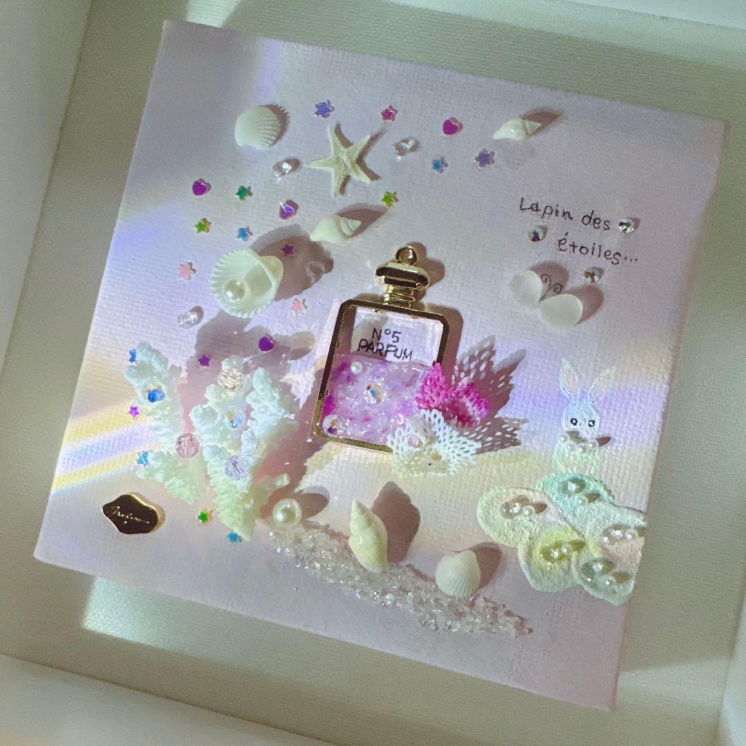 ꫛꫀꪝ✧‧˚「恋する星うさぎ」シーグラスアート 貝殻 珊瑚