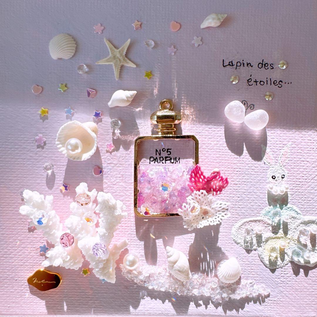 ꫛꫀꪝ✧‧˚「恋する星うさぎ」シーグラスアート 貝殻 珊瑚