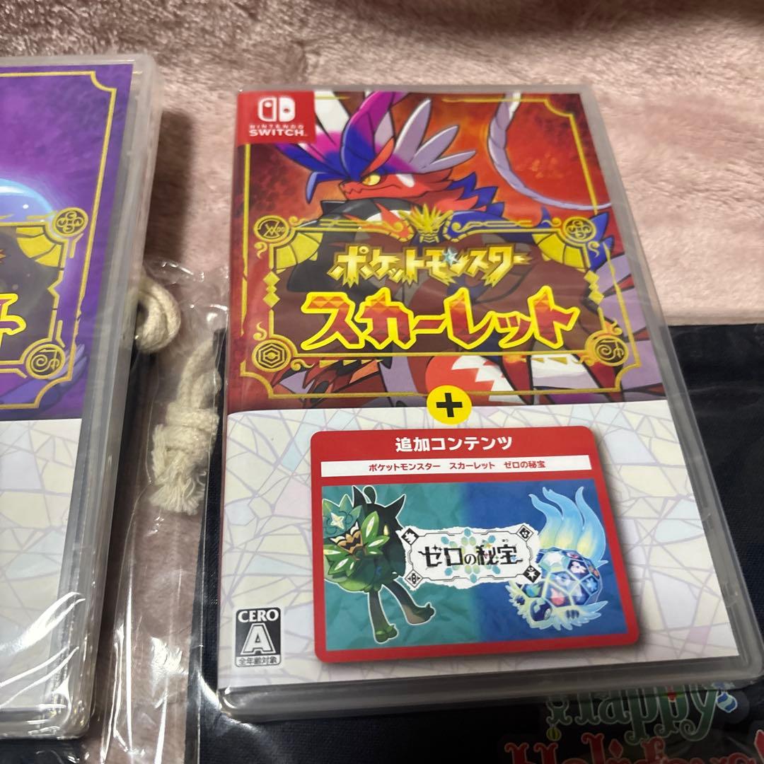 ⭐️新品 Switchポケモンスカーレット・バイオレット ＆ゼロの秘宝、巾着付き⭐️