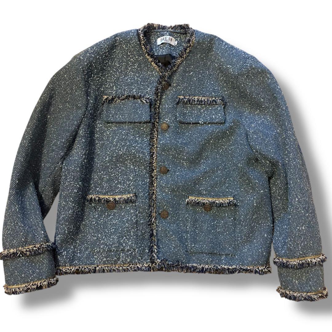 ALUDE SELECT Blue Luxury ブルーツイードジャケット