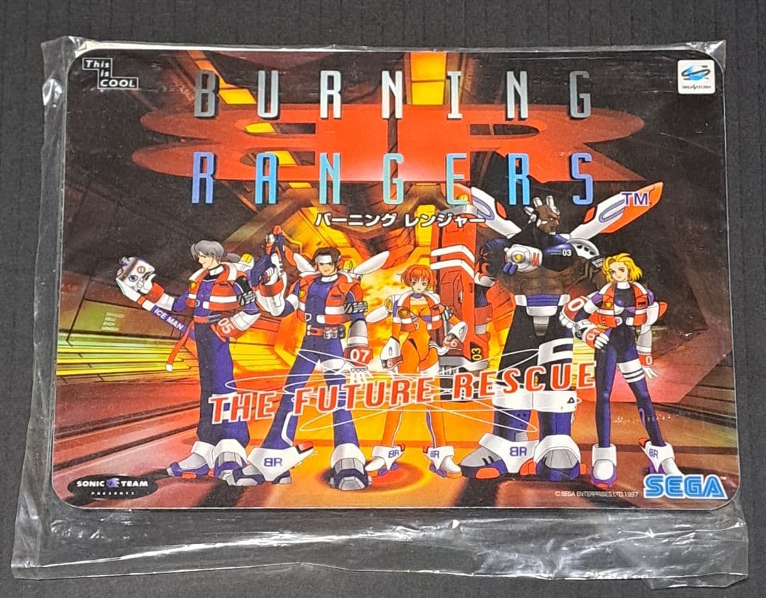 セガサターン　バーニングレンジャー　マウスパッド　非売品　レア