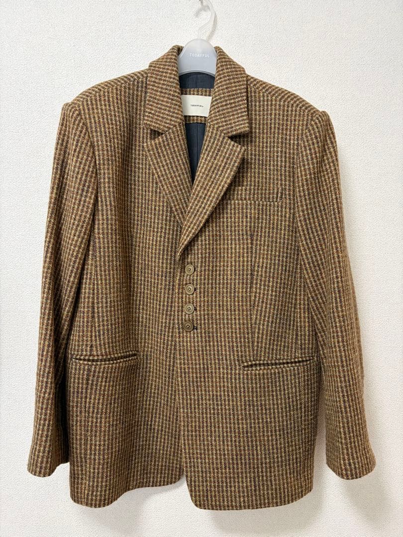 【正規品】todayful Wool100% check jacket 38
