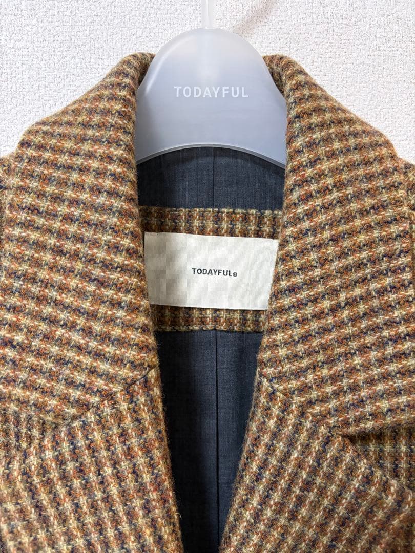 【正規品】todayful Wool100% check jacket 38