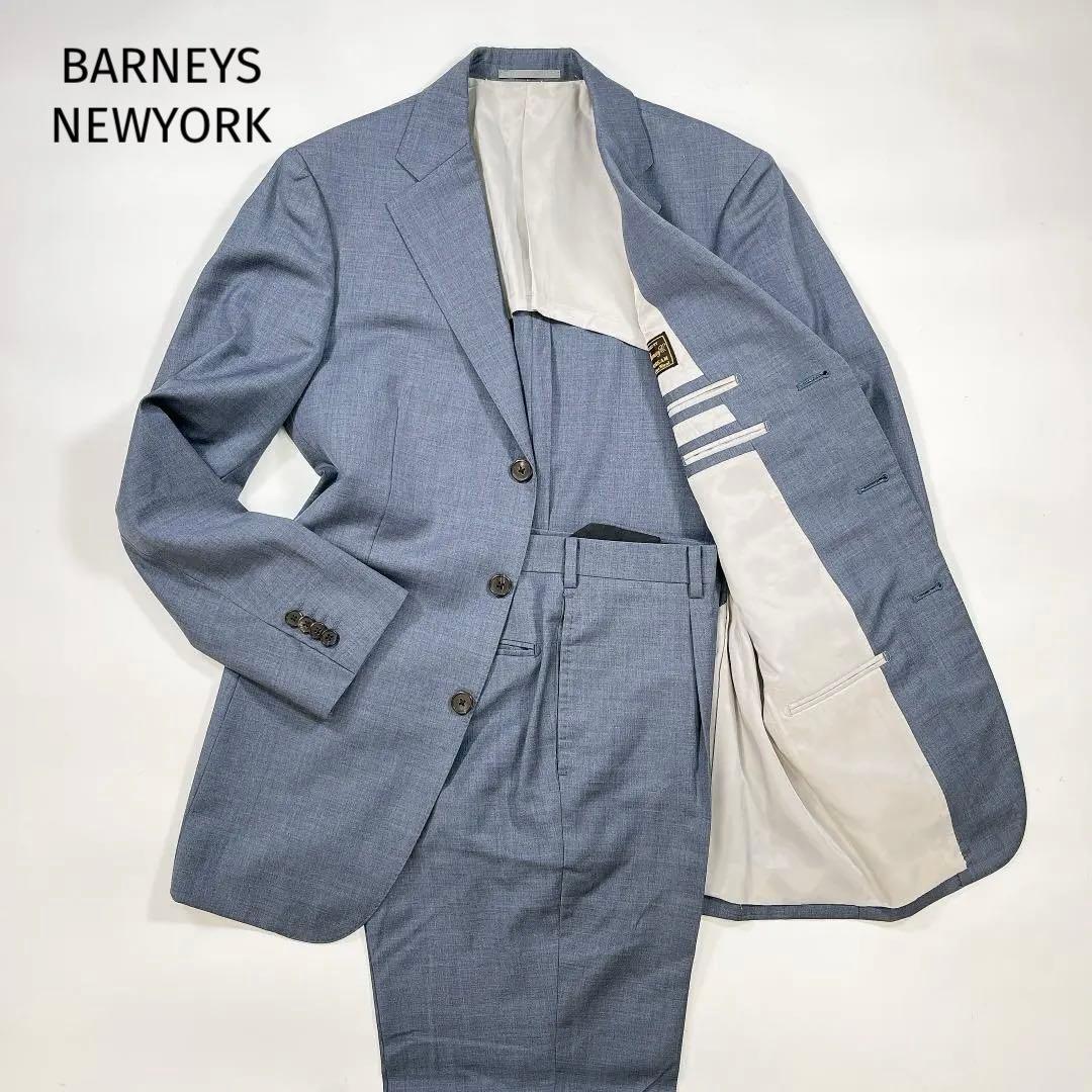 バーニーズニューヨーク ビジネススーツ ブルーグレー 46 ロロピアーナ