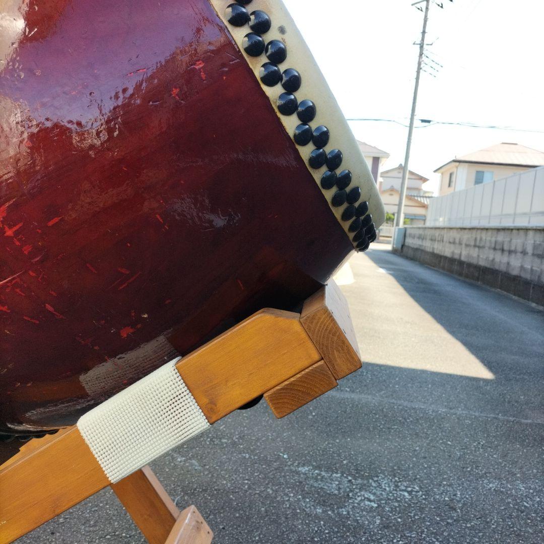 mura様　ご依頼商品　長胴太鼓　桶胴太鼓　斜め打ち太鼓台中古品③