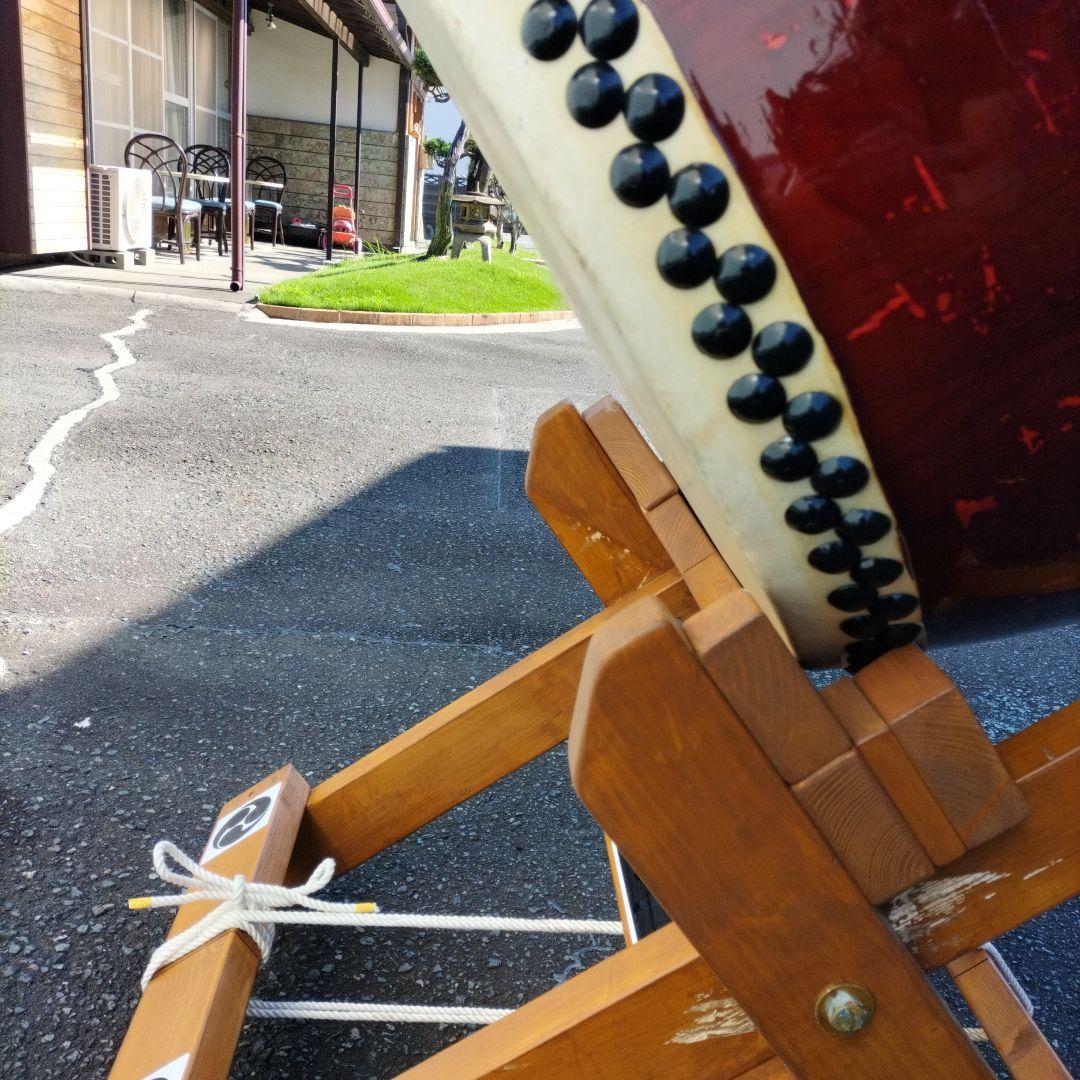 mura様　ご依頼商品　長胴太鼓　桶胴太鼓　斜め打ち太鼓台中古品③