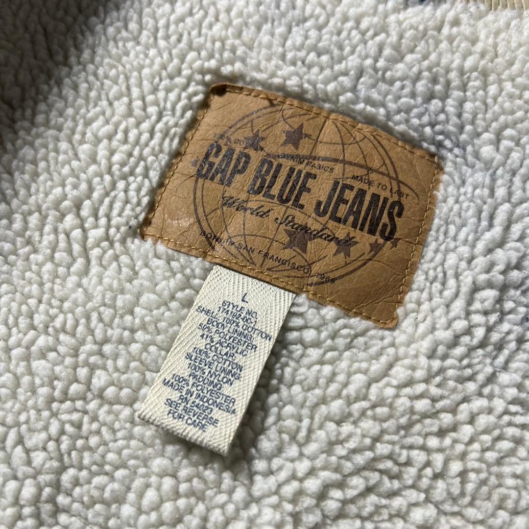 90s OLD GAP デニムボアジャケット L 襟コーズ カバーオール