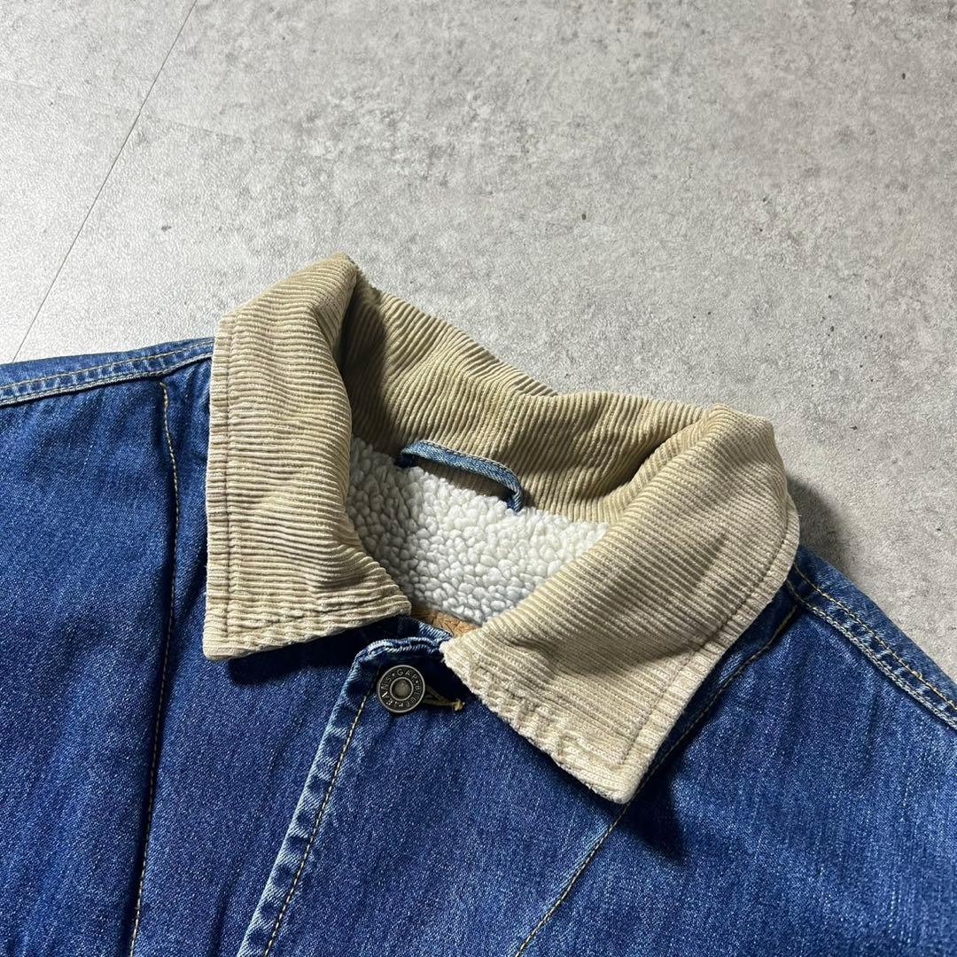 90s OLD GAP デニムボアジャケット L 襟コーズ カバーオール