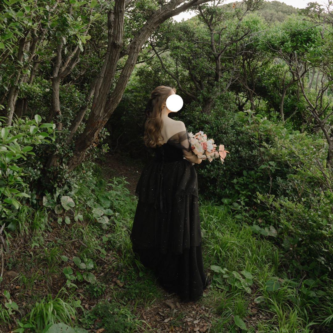 ブラックドレス　ウェディング