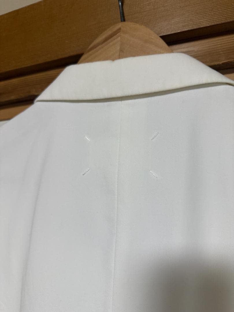 メ*離様 maison margielaホワイトテーラージャケット切りっぱなし