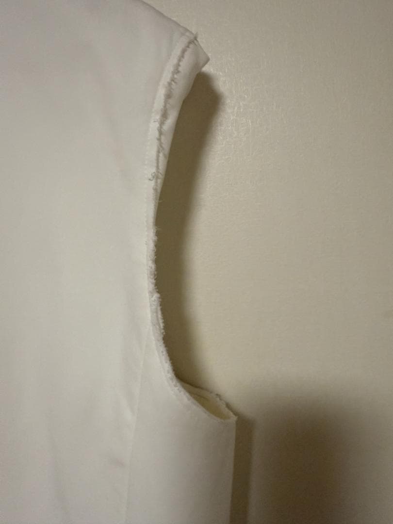 メ*離様 maison margielaホワイトテーラージャケット切りっぱなし