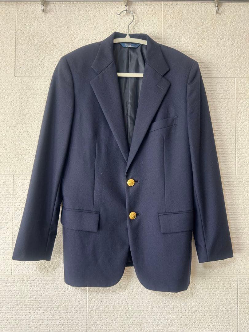 ラルフローレン　ネイビー ブレザー チェックパンツ セットアップスーツ　160