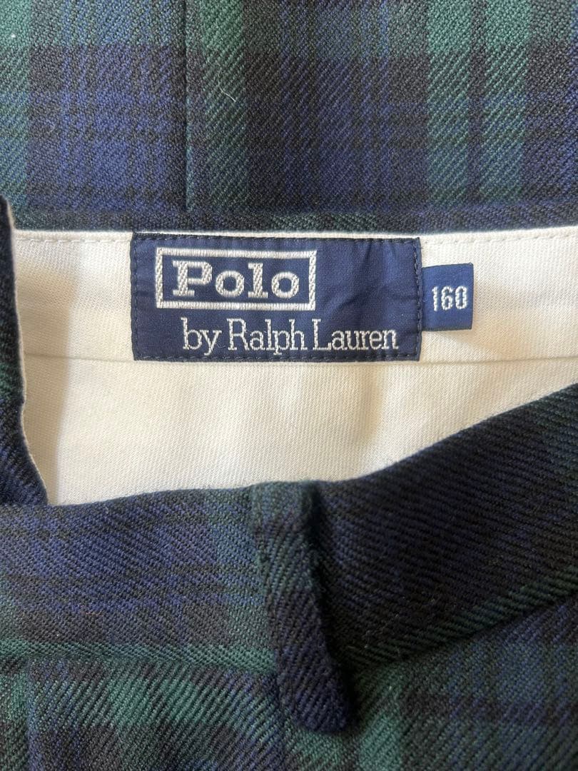 ラルフローレン　ネイビー ブレザー チェックパンツ セットアップスーツ　160