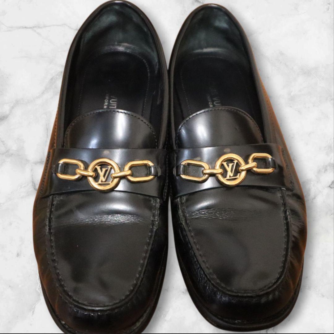 LOUIS VUITTON 　チェスラインローファー　ブラック　黒　38.5