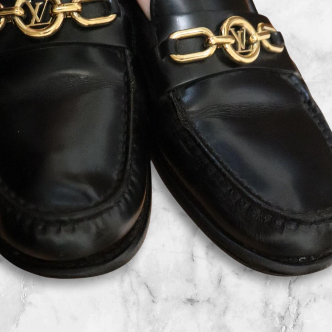 LOUIS VUITTON 　チェスラインローファー　ブラック　黒　38.5