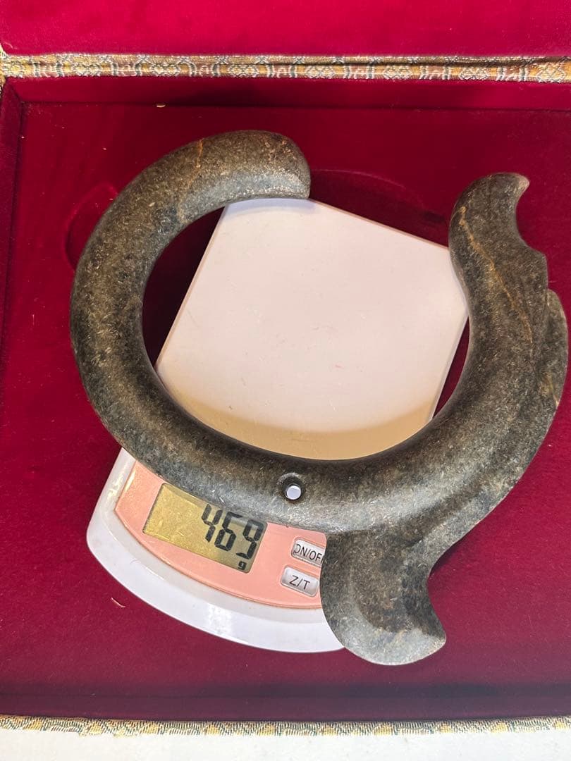 中国 春秋戦国時代 古玉 玉石 龍頭形 吊飾り アンティーク