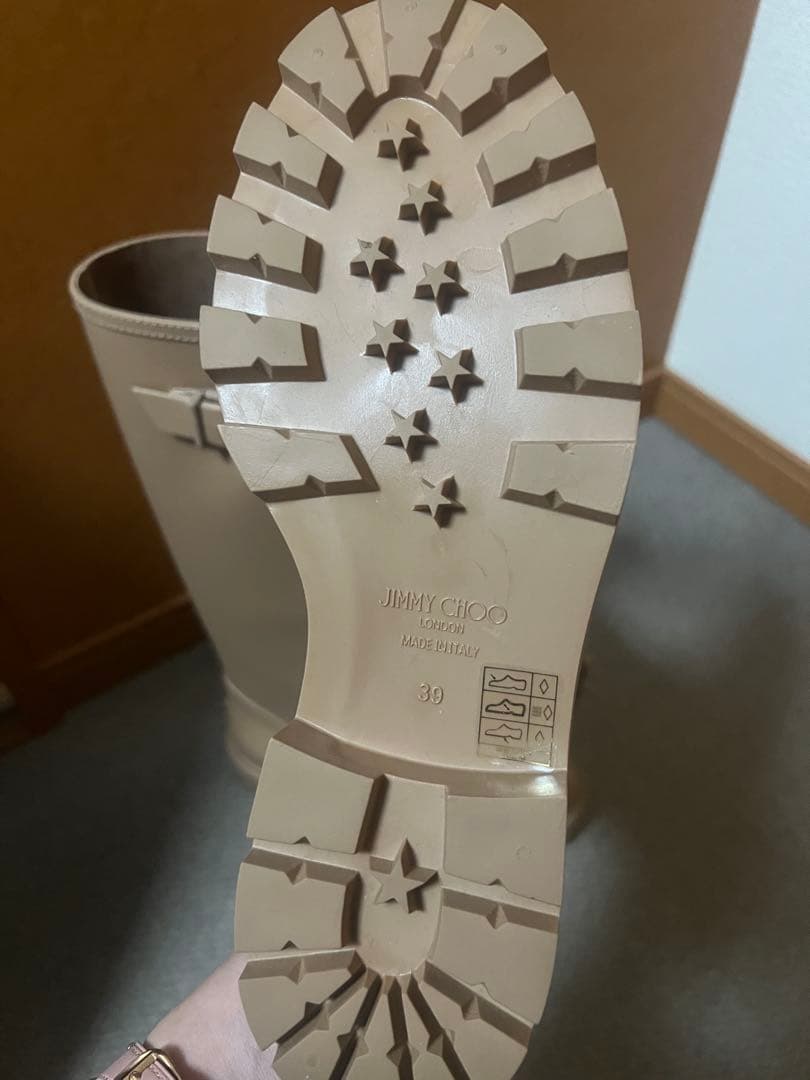 Jimmy Choo YAEL FLAT TALL ロングレインブーツ 美品