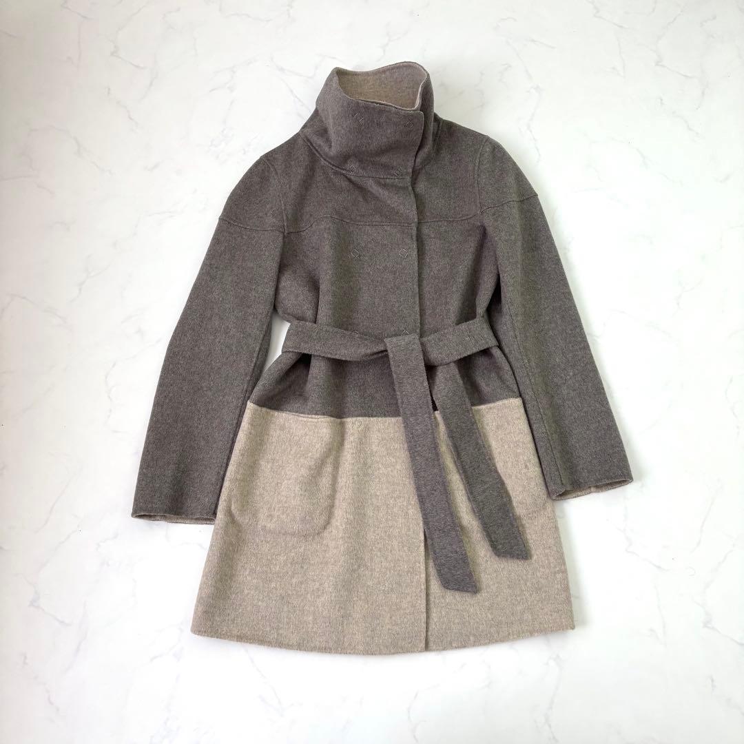 【極美品】マックスマーラウィークエンド リバーシブル ベルテッドリバーコート