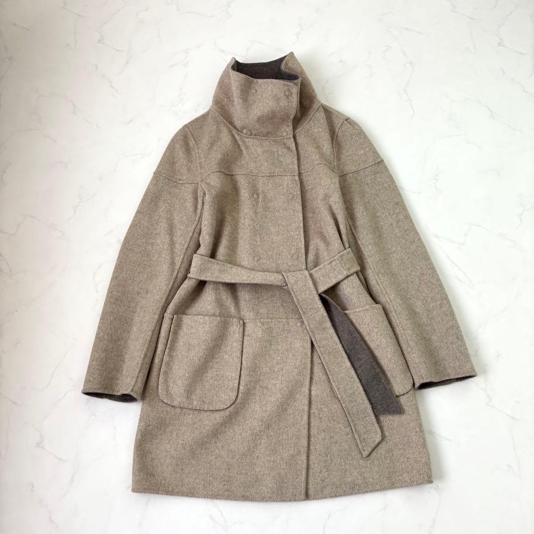 【極美品】マックスマーラウィークエンド リバーシブル ベルテッドリバーコート