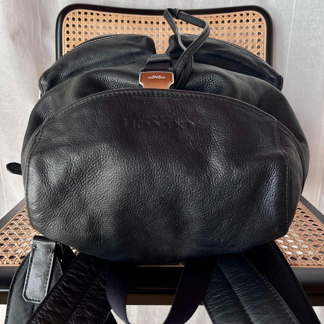 バッグ COACH/Black leather backpack
