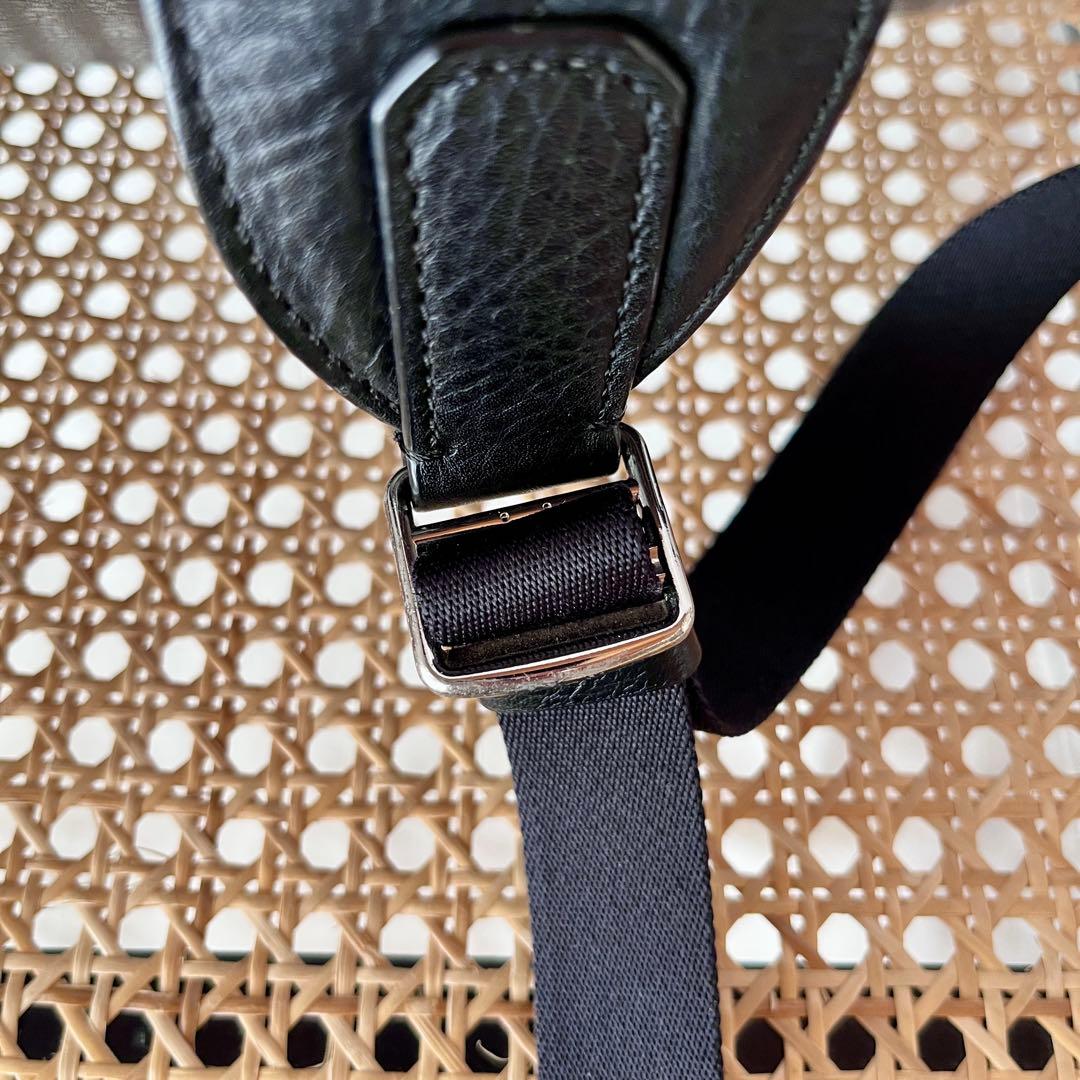 バッグ COACH/Black leather backpack