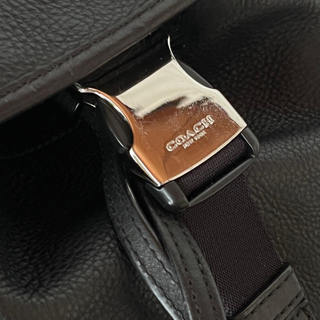 バッグ COACH/Black leather backpack