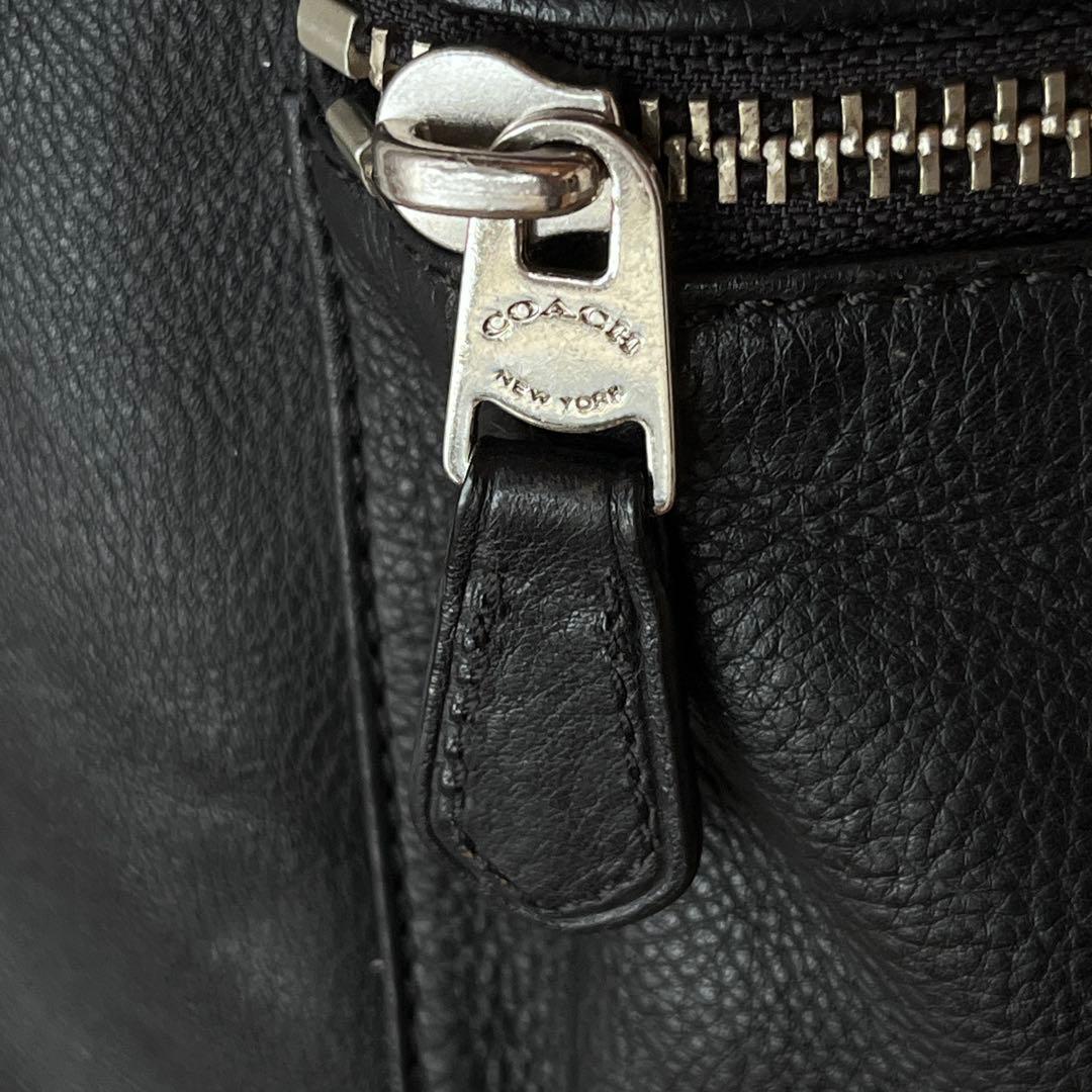 バッグ COACH/Black leather backpack