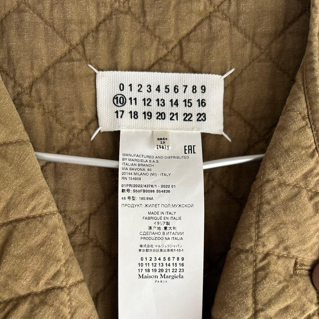 メゾンマルジェラ10 22SS ベスト キルティング ノースリーブ