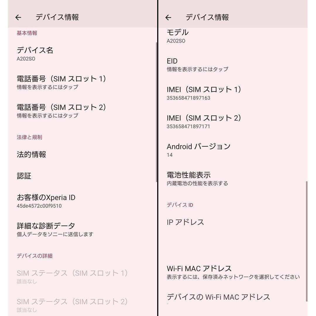 Sony Xperia 10 IV　本体