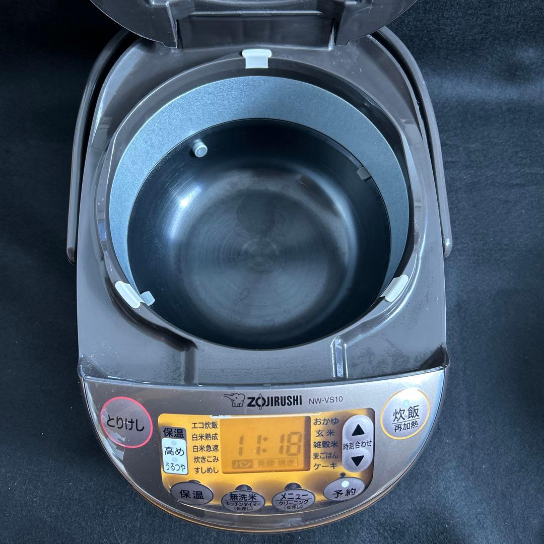 【美品】象印 NW-VS10 IH 炊飯器 プラチナ厚釜 2023年製