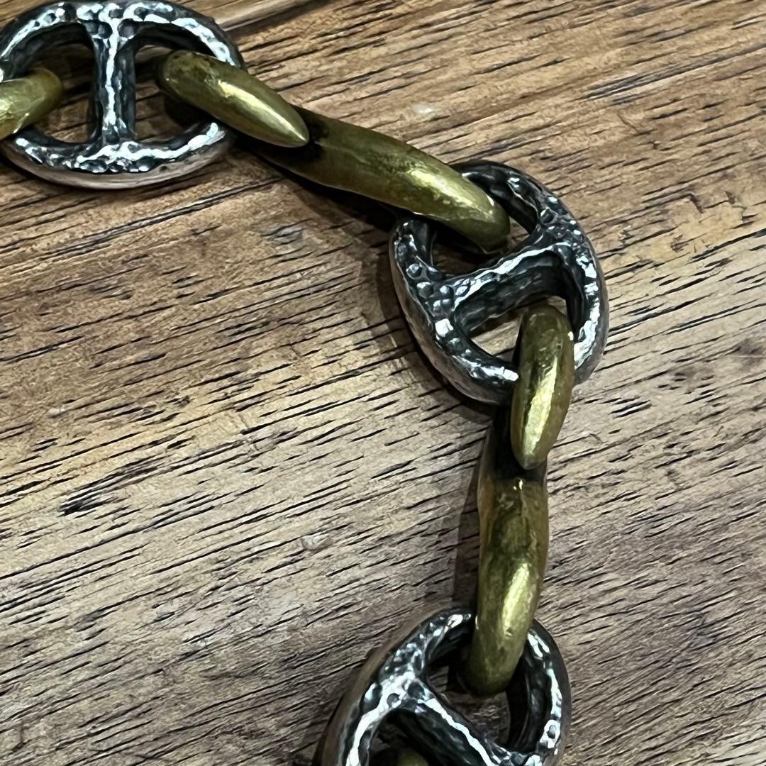 Molliveモリーヴ　真鍮(ブラス)×シルバー　ウォレットチェーン