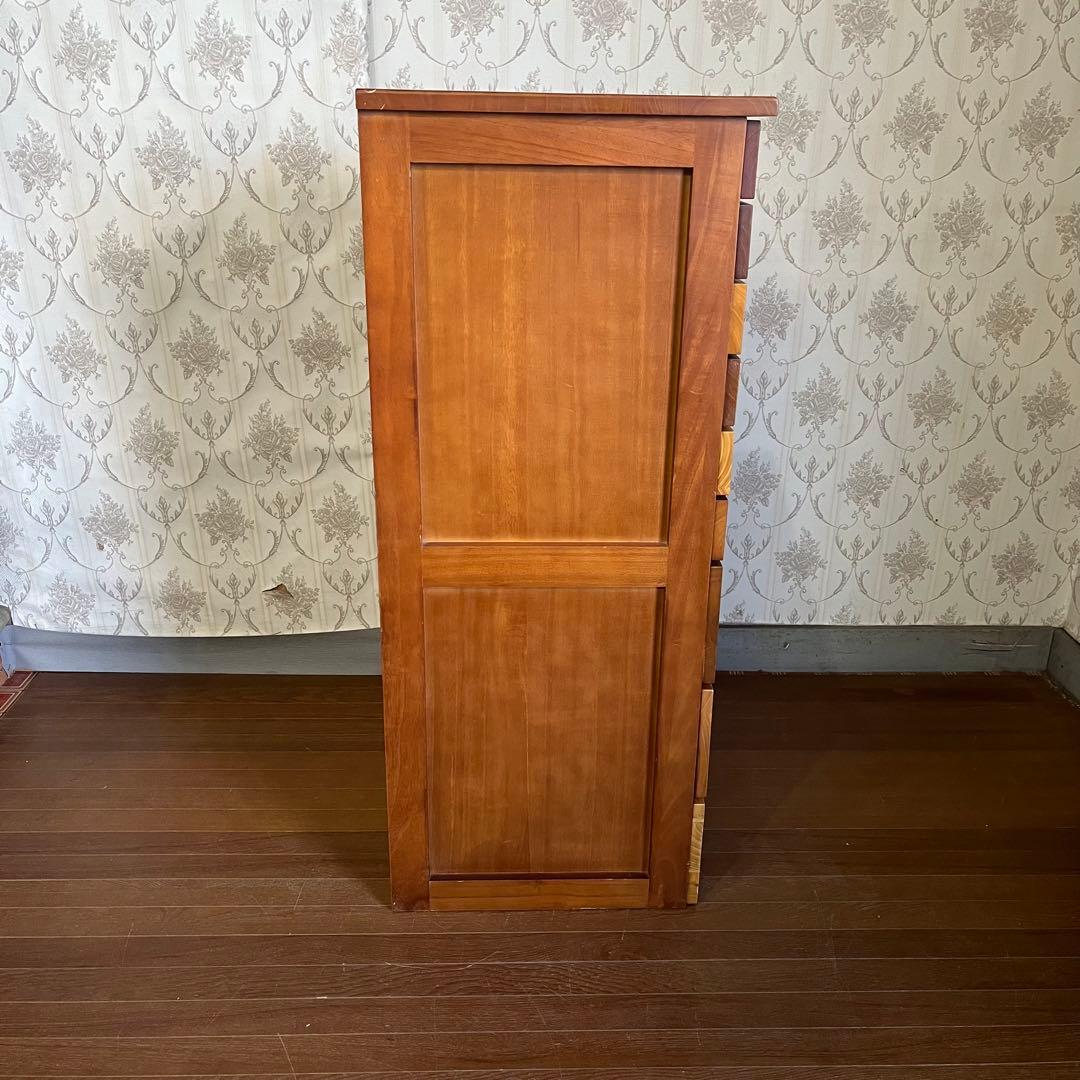 【アンティーク】木製 9杯 チェスト ナチュラルウッド 収納家具 カントリー