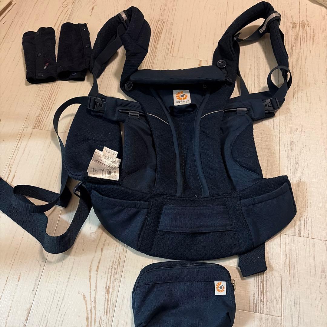 エルゴベビー　オムニブリーズ　ネイビー　ミッドナイトブルー　抱っこ紐　ポーチ付