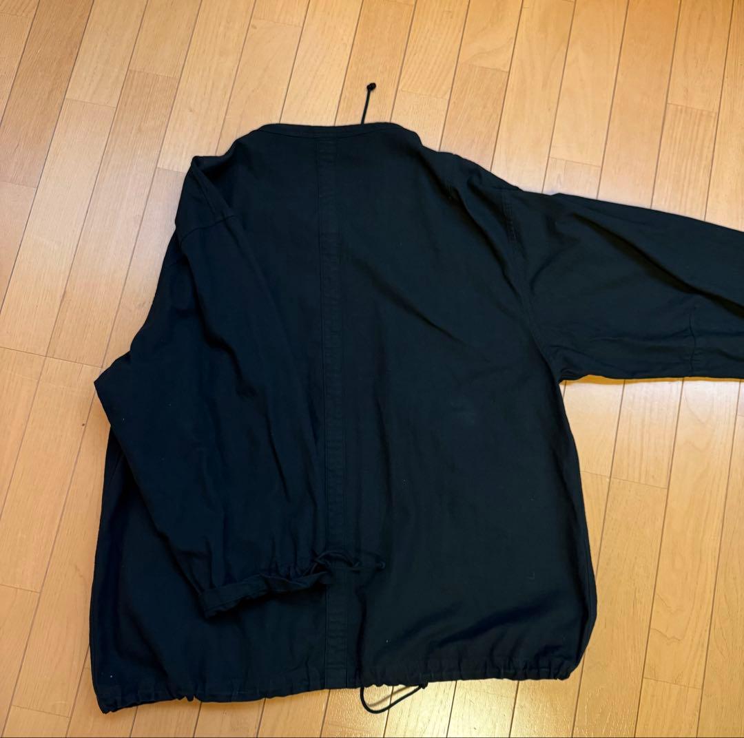 reddish brown ノーカラーコート　ジップアップ