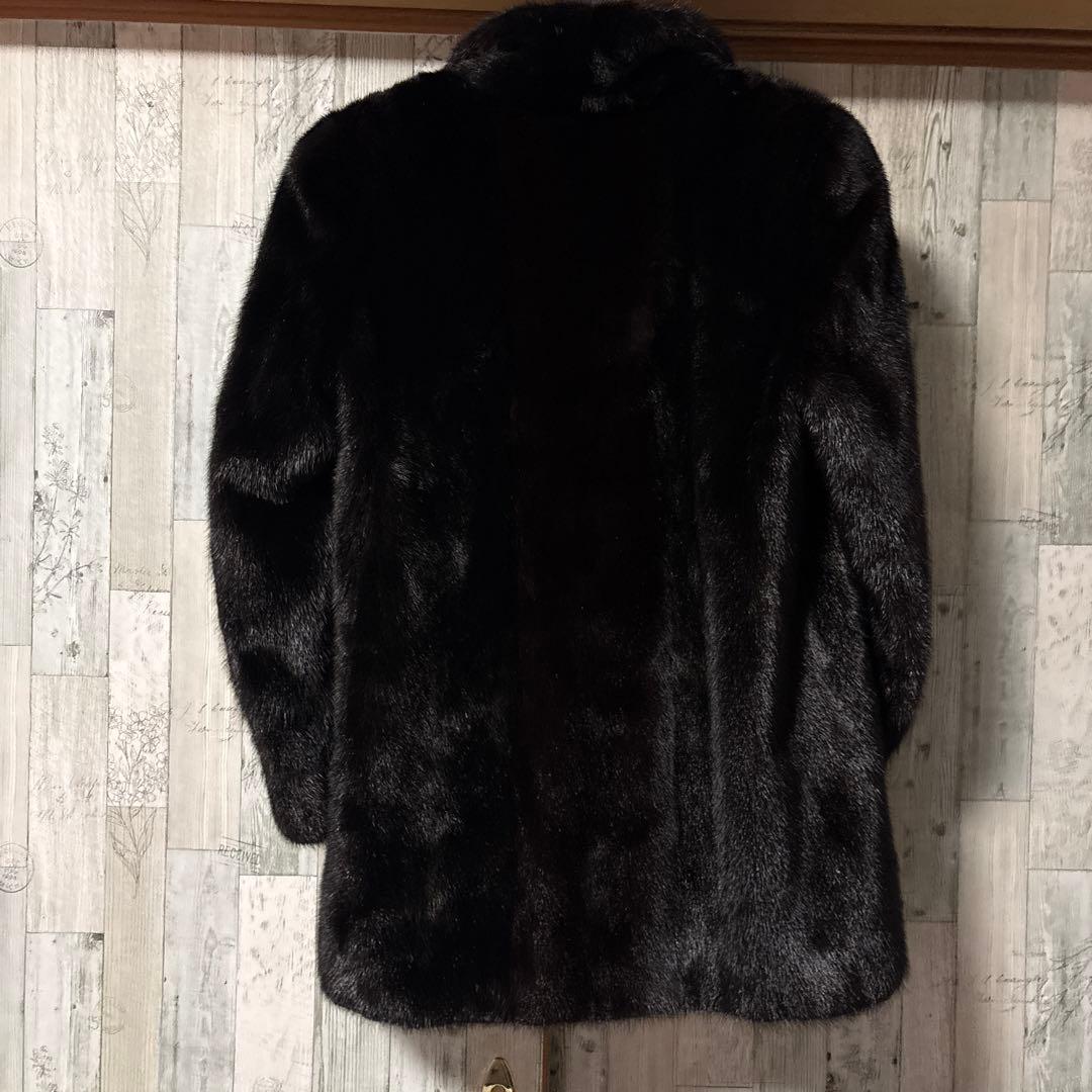 SAGA MINK 黒 （少しこげ茶）ミンクファーコート