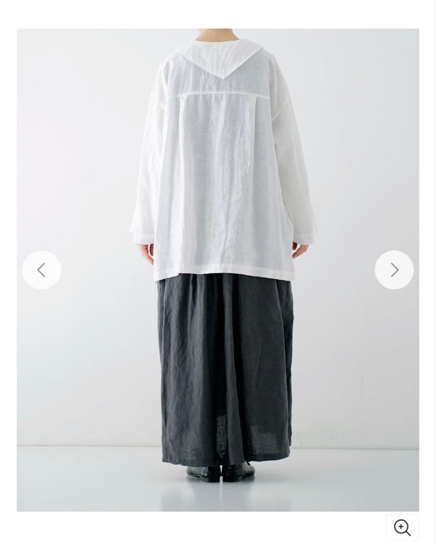 ネストローブ リネンルーズミディカラーシャツ