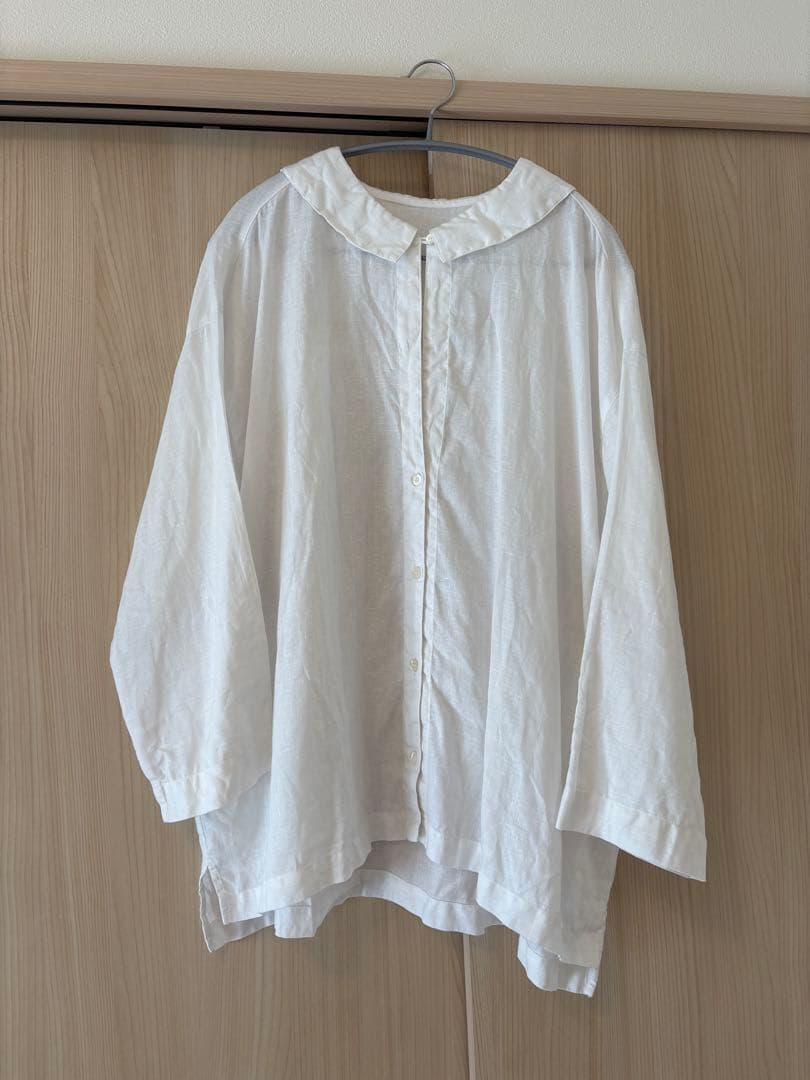 ネストローブ リネンルーズミディカラーシャツ