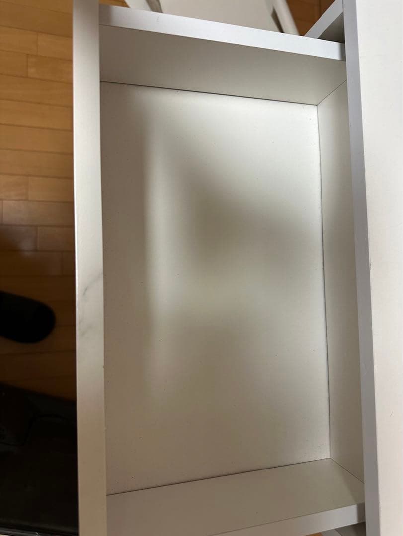 ホワイト シューズラック 大理石調