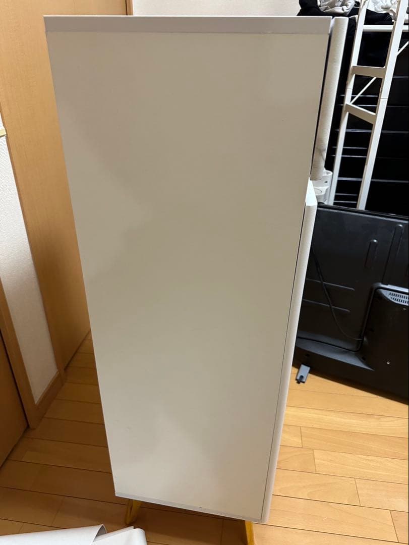 ホワイト シューズラック 大理石調